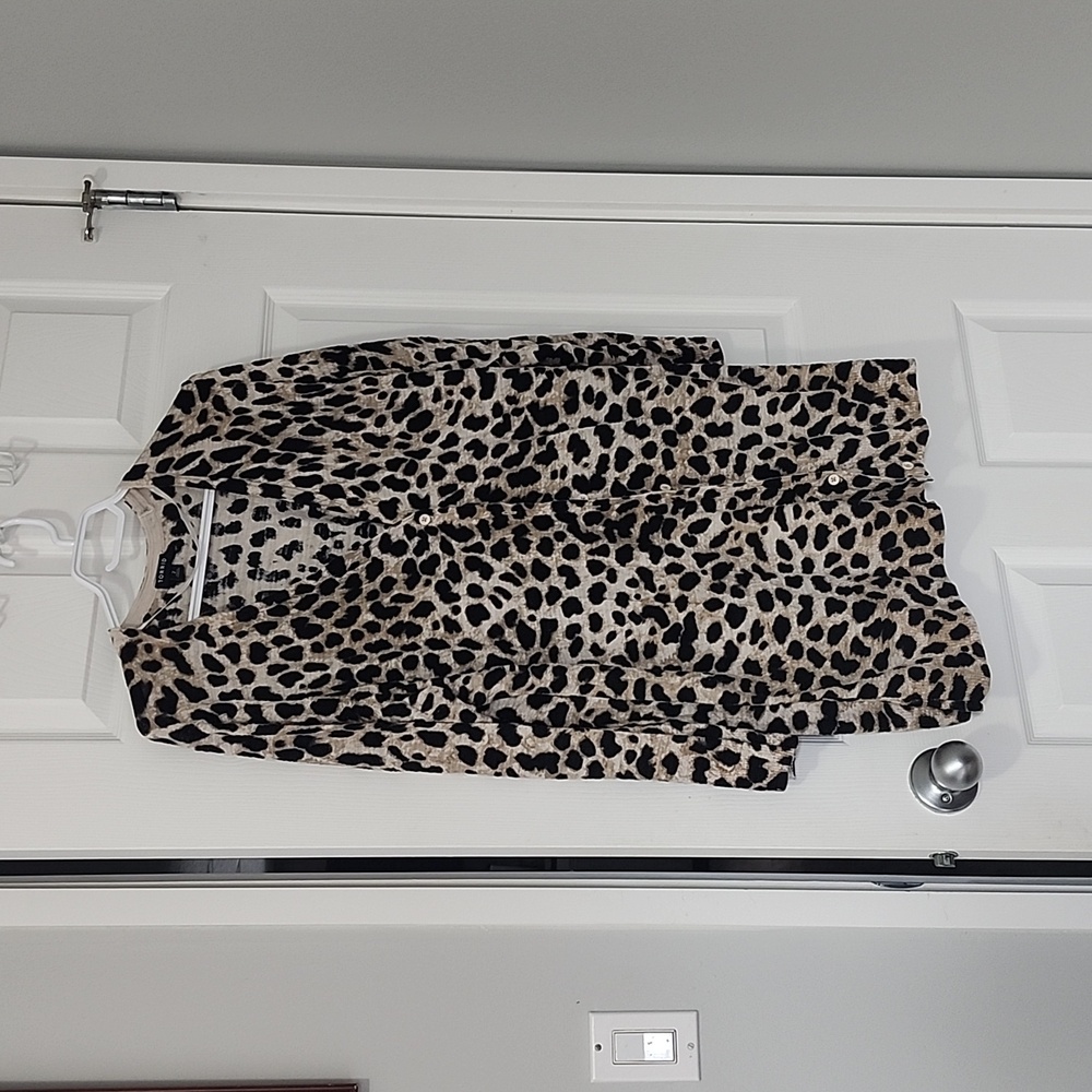 Torrid size 2 leopard print button down cardigan